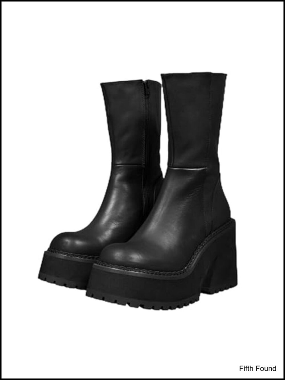 Platform Ankle Boots for Women Chunky Goth Punk Booties Synthetic